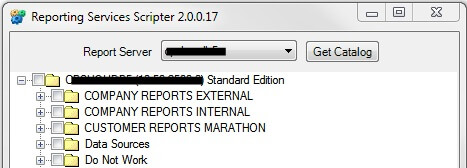 Scripting tool Report server catalog