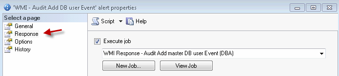 master DB user modification Alert's response
