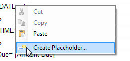 Ceate Placeholder