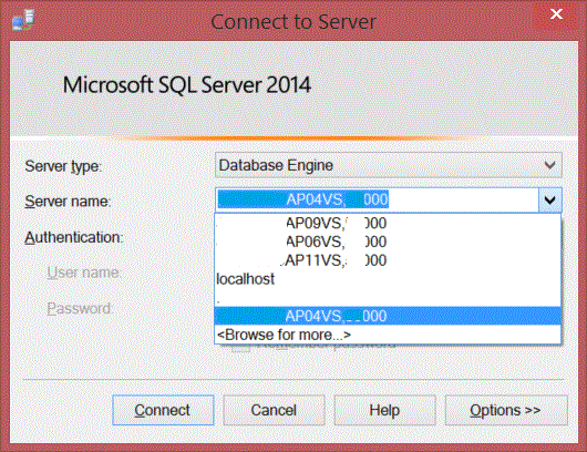 Highlight the instance of SQL Server you want to delete in SQL Server Management Studio