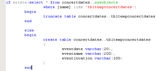 The Execute SQL Task statement