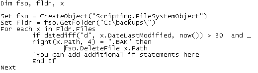 Sample VBScript for File Deletion