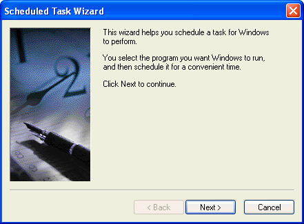 scheduled task wizard