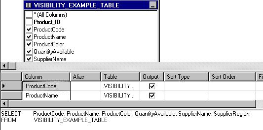 query data from table