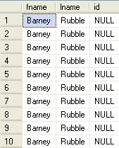 sql server query results
