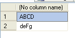 no column name