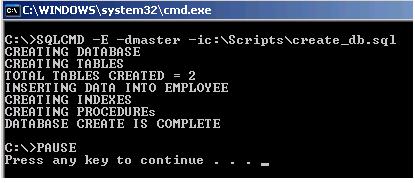 sqlcmd batch file execution