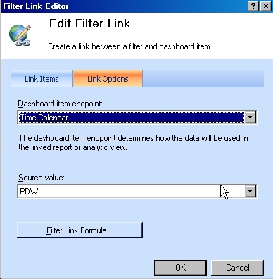 edit filter link chart