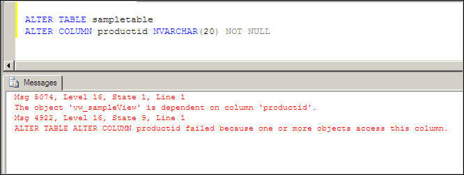 sql is invalid for schema binding