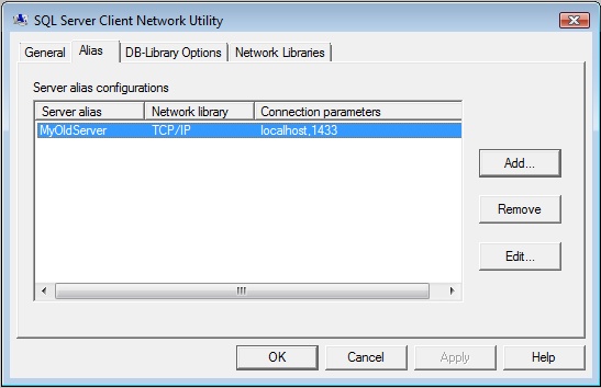 sql server client network utility