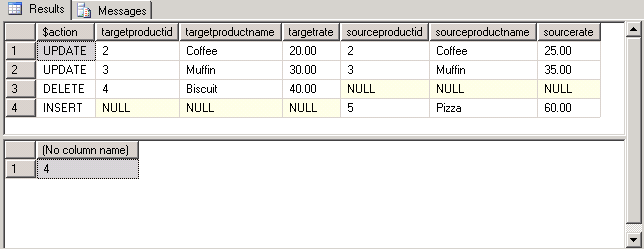 SQL Server Merge query results