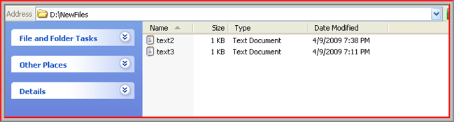 file and folder tasks