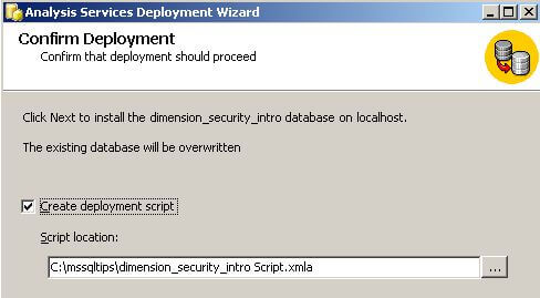 wizard confirm deployment