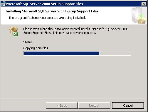 microsoft sql server setup support files