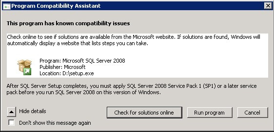 programm compatibility assistant