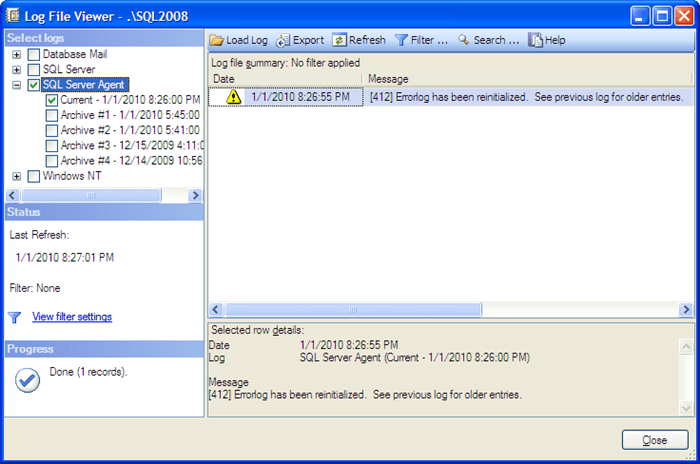 ssms log file viewer