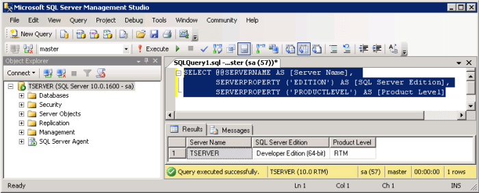  get connected to your SQL Server 2008 Instance from remote SQL Server 2008 Management Studio and run TSQL Queries