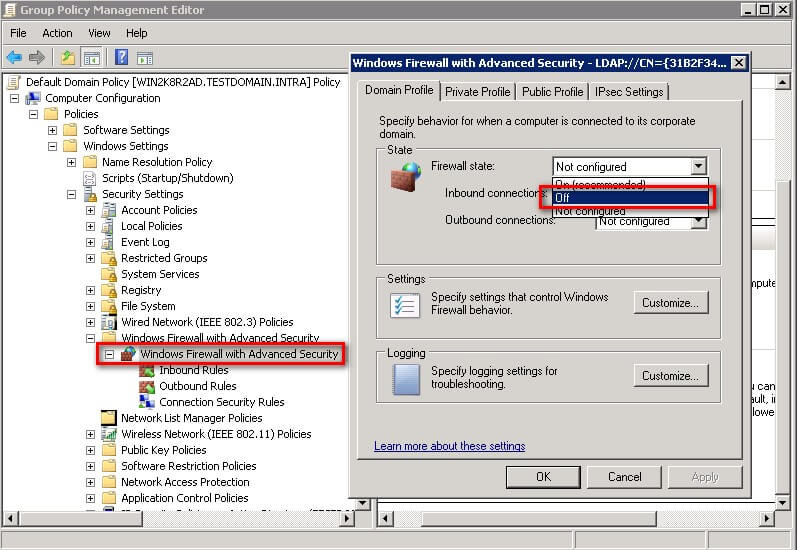 Windows Firewall has been configured to allow the SQL Browser service to accept inbound connections