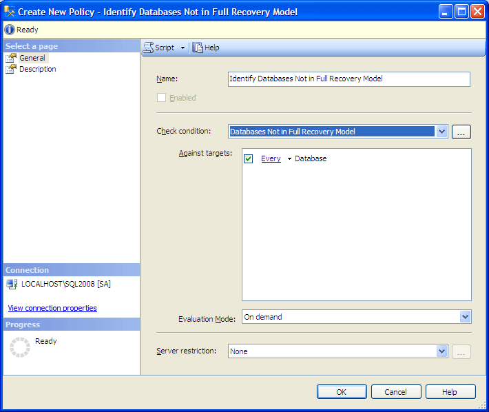 by default "Every Database" option under 