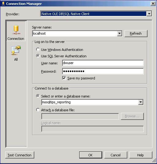 add an OLE DB Connection Manager to an SSIS package