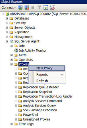 You can even use SSMS to create a proxy