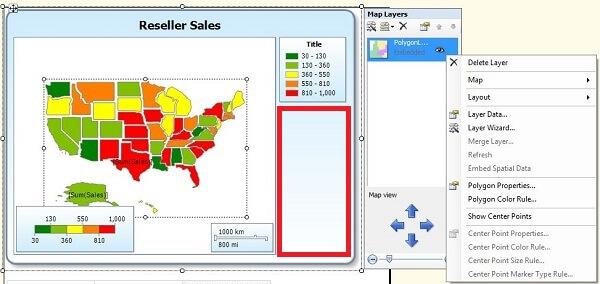display the Map Layers dialog