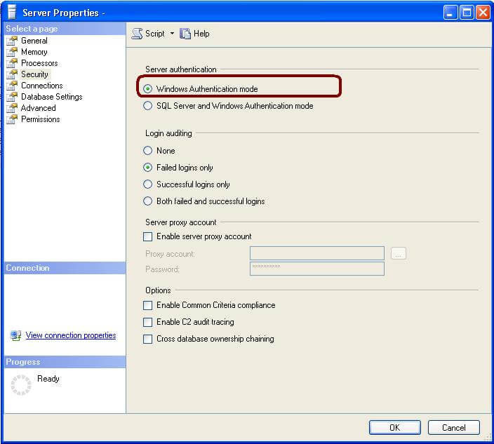 ways to secure the SA login in ssms
