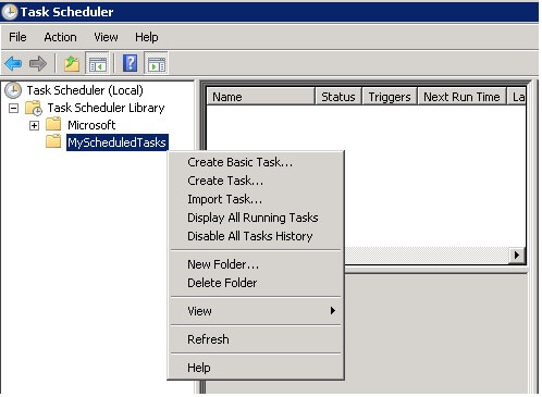 how to schedule a powershell script with task scheduler mmc snap in