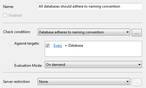 all databases should adhere to naming convention
