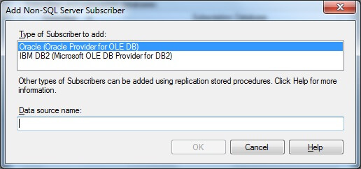 as of now, sql server 2008 supports racle and ibm db2 with ole db provider