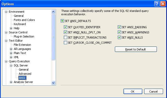 for sql 2008 you will have to reconfigure ssms settings