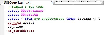 create a standard comment format at the beginning of your t-sql codes