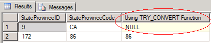 sql server try_convert conversion function