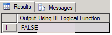 sql server 2012 iif logical function