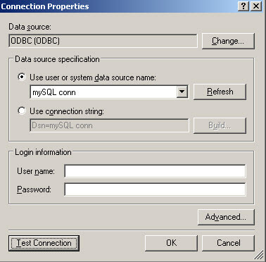 Specify the Connection Properties
