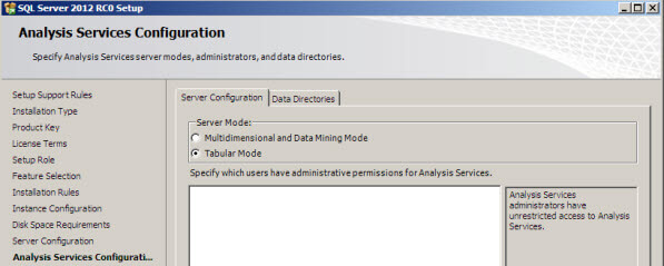 Analysis Services Configuration