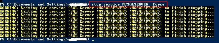 STOP SQL Server Instance