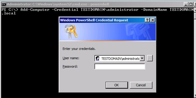 Add machines to Active Directory using Windows PowerShell