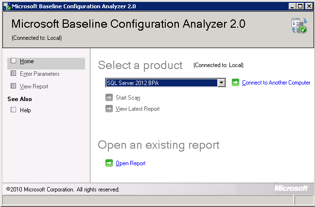 Configuration Analyzer Screen