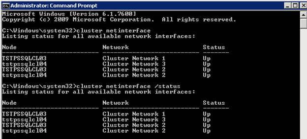 Cluster Netinterface