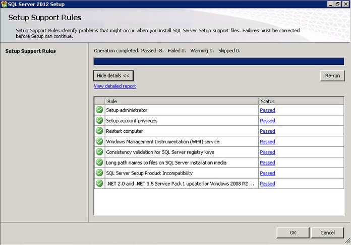 SQL Server 2012 Setup Support Rules