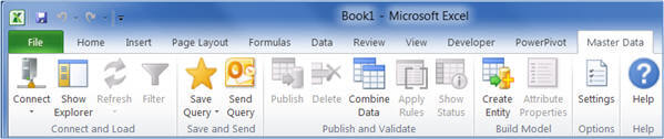 Master Data Services Ribbon in Excel
