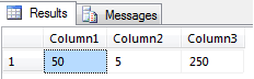 the formula will multiply these values and display the result in Column3