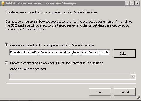 Add Analysis Services connection
