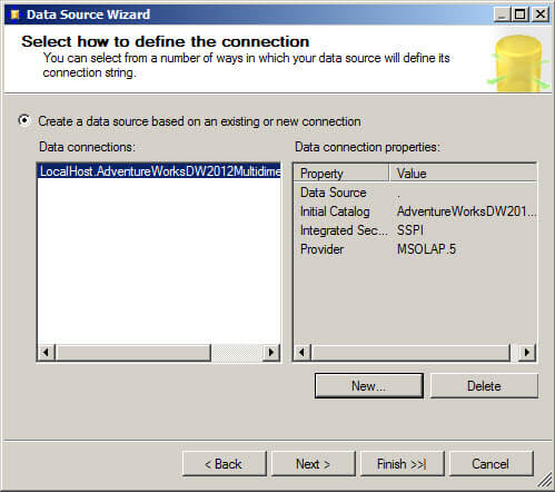 SQL Server Data Source Wizard for a Linked Dimension