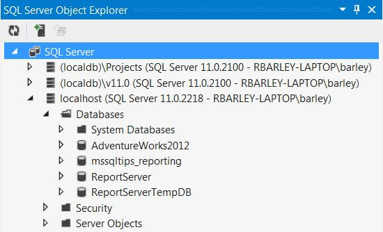 Object Explorer in SQL Server Management Studio