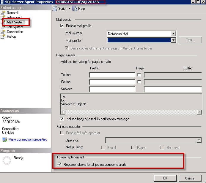 you can use SSMS and change SQL Agent Property 