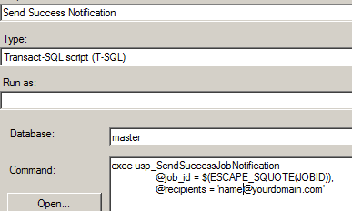 you can make the SQL script generic