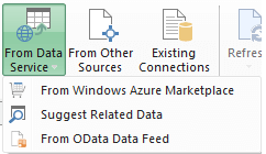 different ways in which to import data into Excel to use with PowerPivot