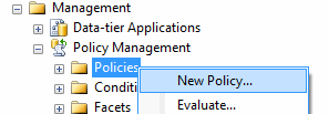 Right click "Policies", then click "New Policy..."